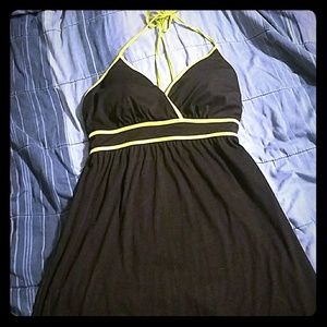 Black Spaghetti Strap Halter dress